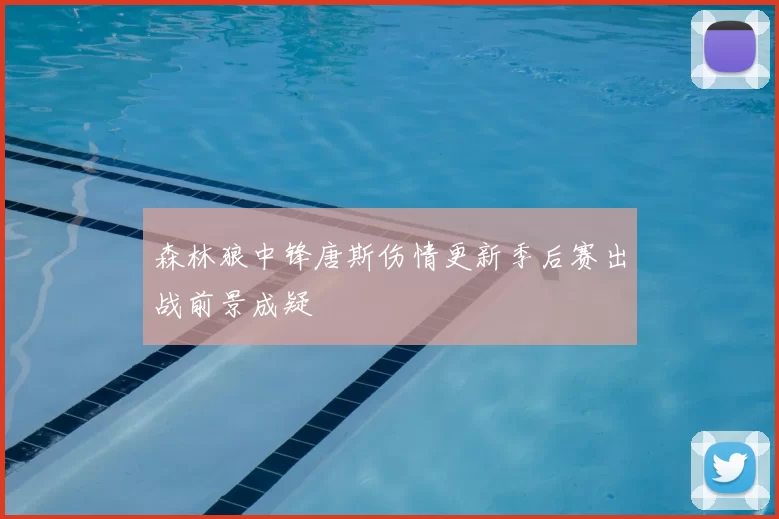 森林狼中锋唐斯伤情更新季后赛出战前景成疑